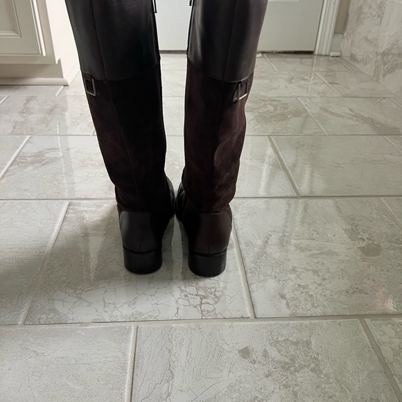 Brown Vintage Genuine Leather Riding Boots Womens Size 7 - Picture 8 of 8